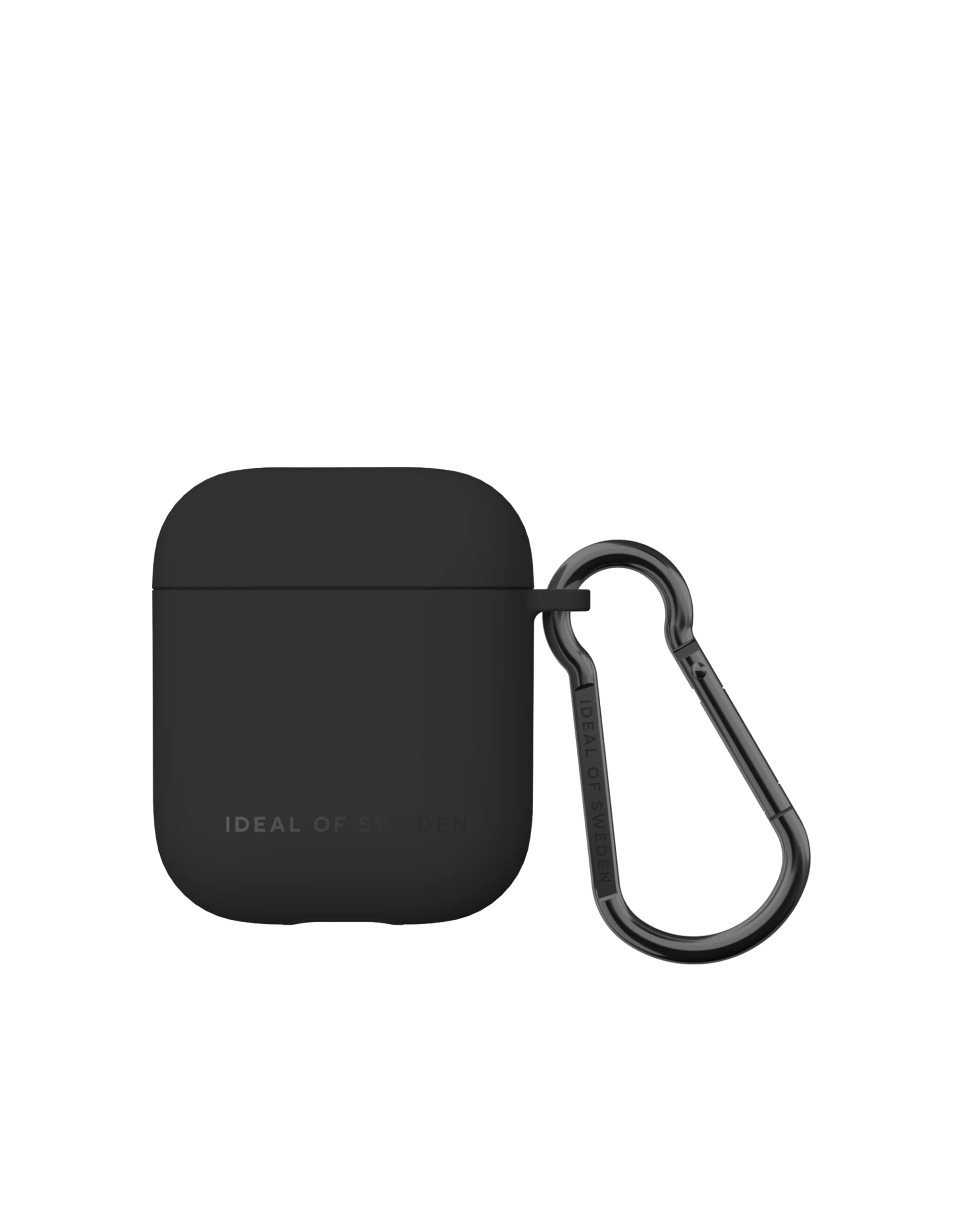 IDEAL OF SWEDEN AirPods Case, AirPods Protective Silicone Case with Carabiner, Compatible with AirPods 1 & 2, Qi Charger Compatible, LED Charging Indicator Light (Dynamic Black)
