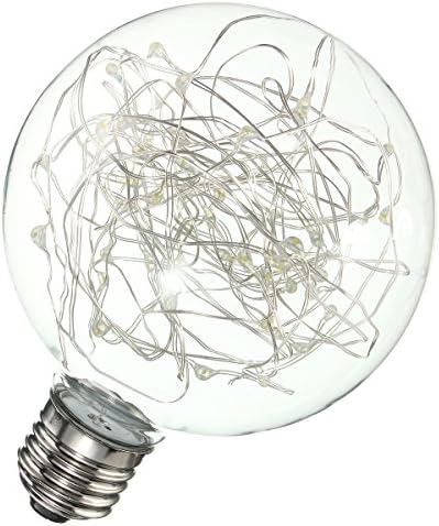 Tker G95 Vintage Edison Led light Bulb,Led Starry String,E26 Base,Filament Globe Spiral Design LED Lights for Christmas Home Party Cafes Bars Decoration(Warm) …