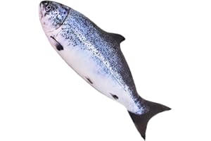 OPHRBU 24 Inch Simulation Fish Plush Toy Pillow Soft Fish Cushion Pillow Stuffed Animal Toy for Cat Pets or Kids Birthday Gifts