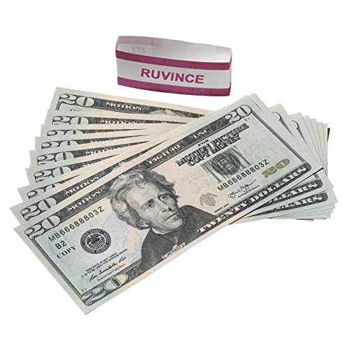 RUVINCE Prop Money Copy Money Full Print 2 Sides ,Play Money 2000