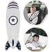 Seat Belt Pillow for Kids Neck Support Pillow Seatbelt Shoulder Cushion Children Travel Pillow Seatbelt Buddy (Grey Small Rocket)…