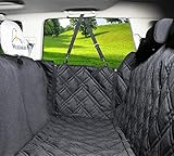Dog Car Seat Covers Unique Design & Entire Car Protection-Doors,Headrests & Backseat. Extra Durable Zippered Side Flap, Waterproof Pet Seat Cover + Seat Belt & 2 Headrest Protectors as a Free Bonus