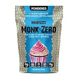 Monk Zero - Powdered Monk Fruit Sweetener, Non-Glycemic, Keto Approved, Zero Calories, 1:1 Confectioner Sugar Substitute (Powdered, 8oz)