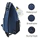 MOSISO Sling Backpack, Multipurpose Crossbody Shoulder Bag Travel Hiking Daypack, Teal, Medium