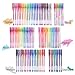 SCRIPTRACT Gel Pens for Adult Coloring 100 Colors Set with Glitter Metallic Neon Pastel Swirl Colors, Also Perfect Coloring Set for Kids Doodling Drawing Painting (100 Colors Mixed)