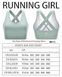 RUNNING GIRL Sports Bra for Women, Criss-Cross Back