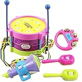 5 PCS Baby Infant Toddler Developmental Toy Kids drum rattles Educational Game