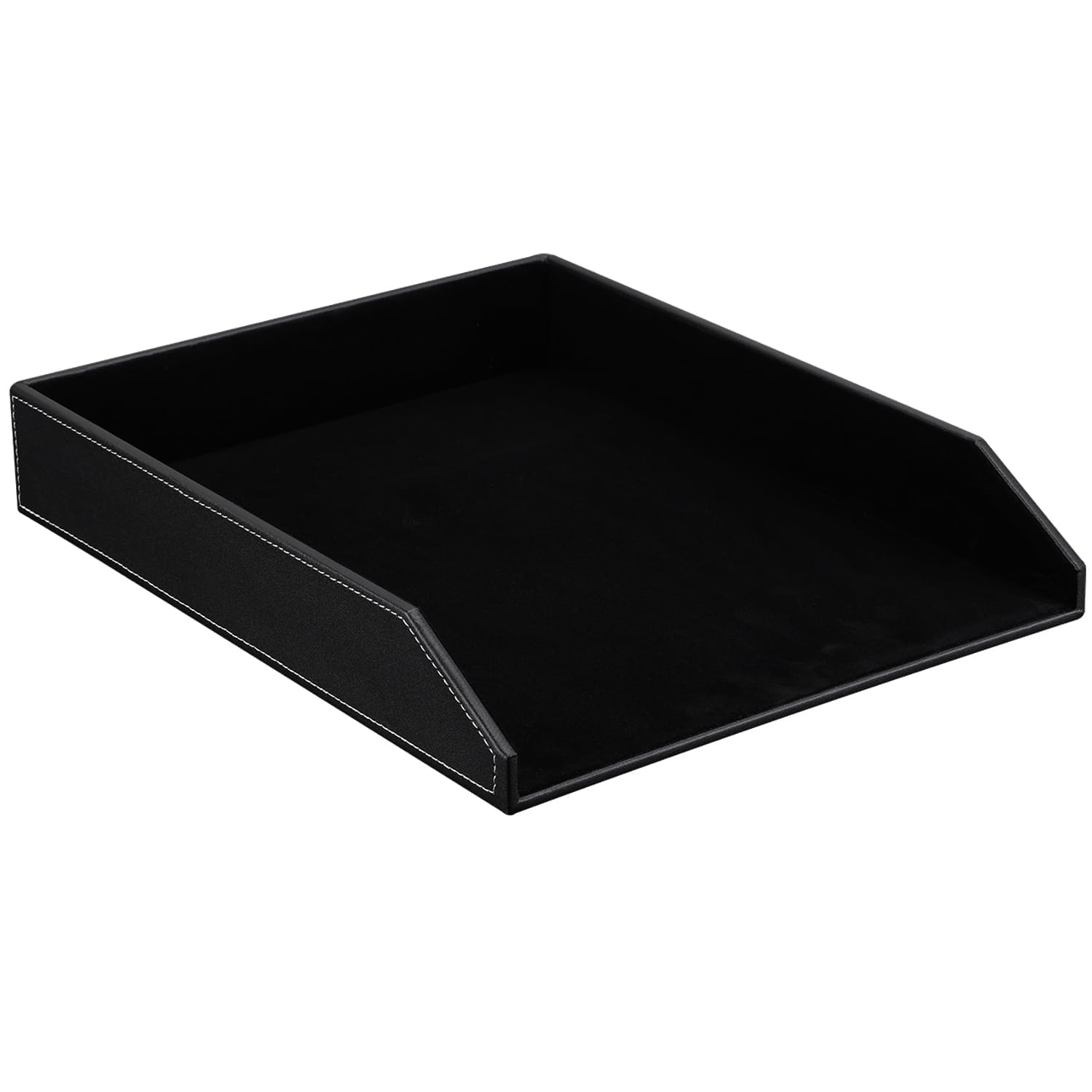 KINGFOM™ A4 Leather Desk File Letter Tray — image 1