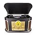 D&L Vintage Record Player, Wooden Turntable, 7-in-1 Bluetooth Phonograph with Built-in Stereo Speakers, CD/Cassette Player, FM Radio, USB/SD Play & Encoding,Turntable for Vinyl Recordsthumb 1