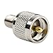 Eagles(TM)(Pack of 2) RF Coaxial Coax Adapter - UHF Male to F Female,UHF Male PL-259 Jack Connector for TV Antenna, RG-6 Cable, Wireless LAN Devices, Wi-Fi Radios External Antenna