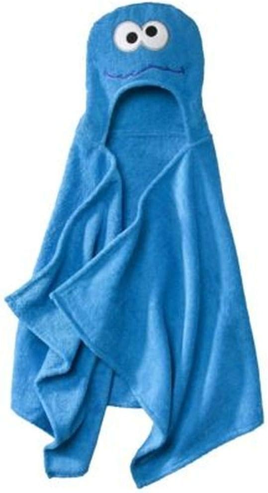 cookie monster hooded towel