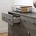 South Shore Volken 6-Drawer Double Dresser-Gray Maple