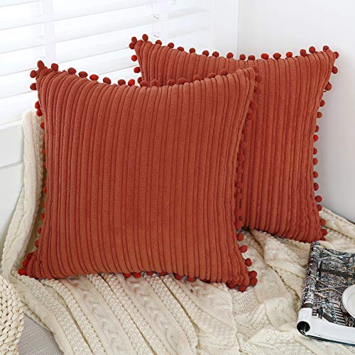 orange boho throw pillow