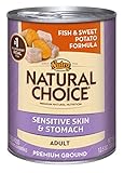 NATURAL CHOICE Sensitive Skin and Stomach Adult Fish and Sweet Potato Formula Premium Ground - 12.5 oz. (355 g)