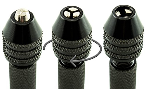 image for Bastex Precision Pin Vise Hand Drill with Twist Bits - Set of 11 Piece