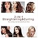 Naohiro Professional Hair Straightener Curling Iron 2 in 1,Tourmaline Ceramic Twisted Flat Iron Beauty Hair Tools,Adjustable Temp, LCD Digital Display&Auto Shut-offthumb 2