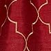 Stylemaster Hudson Embroidered Lined Scalloped Valance with Cording, Crimson, 52 by 17-Inch