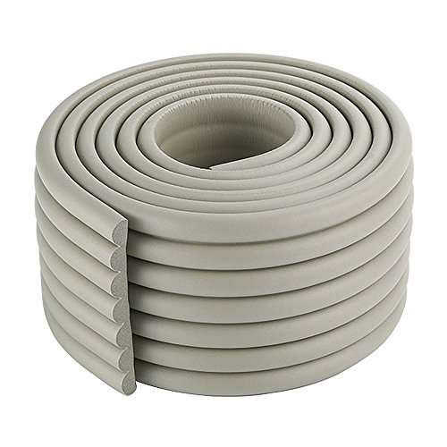 2m/6.5ft Tailorable Rubber Cushion Table Edge Guard Sharp Edge Protector Mirror Edge Protector in Grey