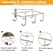 XIGOO Coffee Mug Holder Under Cabinet - 6 Hook Coffee Cup Mug Holder for Kitchen, Adjustable Fit for 0.3-1.5 Inch Thickness Shelf