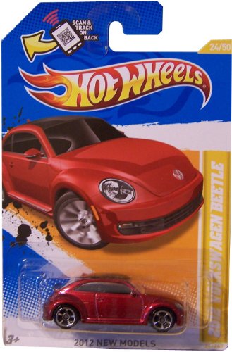 2012 VW Volkswagen BEETLE Hot Wheels 2012 New Models Series #24/50 Dark Red 1:64 Scale Collectible Die Cast Car