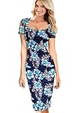 VfEmage Womens Elegant Vintage Wear To Work Casual Summer Pencil Dress