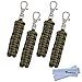 Techion 4 Pack Paracord Zipper Pulls for Backpacks, Tents, Trolley Cases, Traveling Cases, Jackets and Many Other Items That with Zippers (ArmyGreen)