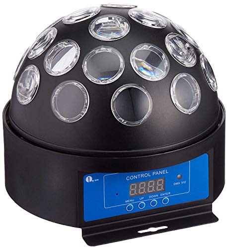1byone 7.2" Dotted Dome Disco LED Light with Sound Activated and Dmx512 Control, 9.5 x 7.6 x 6.7" (O00QS-0061)