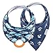 Dr. Brown's Super Soft Bandana Bibs with One Snap-On Teether, 3m+, Anchors & Whales, 2 Count