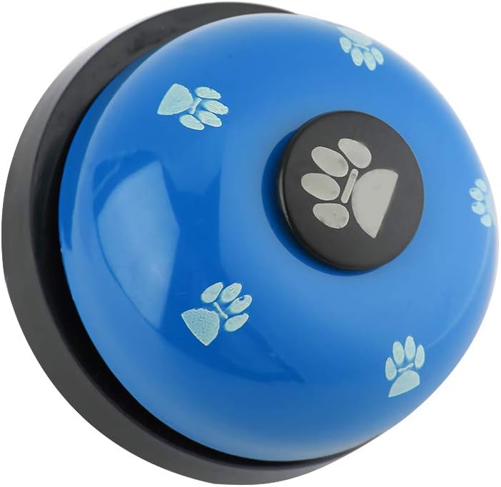 Pet Training Bells, Iron Sturdy Cute Cartoon Pet Bell Dog Puppy Pet Potty Training Bells Doggy Door Bell for Dog Cat(Blue) - Image 4