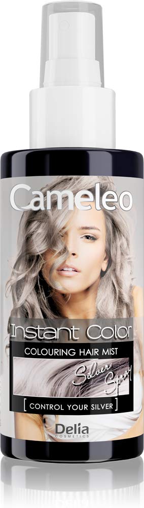Cameleo - Spray & Go - Hair Spray Toner - Silver Mist - For Blonde, Platinum, Grey Hair - Ready To Use - Semi Permanent Silver Colour - Instant Colouring - 150ml