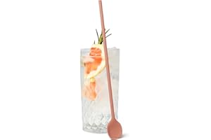 carrotez 9.9" Silicone coffee stirrer, Long Reusable Coffee Spoon for Iced Tea, Multipurpose Beverage Stirring Spoon - Coral Pink