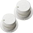 HOMEE RV Plumbing Vent Cap, Sewer Vent Cap, Plastic Roof Cover for Trailer Camper 1 to 2 3/8 Inch- White(2 PACK)