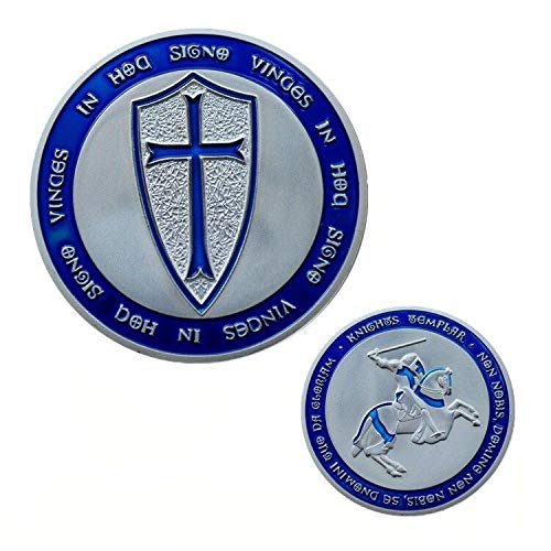 QUEAMBLER Templar Cavalry Religious Coin Collectible Knight And Commemorative Honor Gift