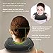 Jerrybox Travel Neck Pillow Fastest Inflatable Pillow with 2 Airbags, Soft Neck Support Pillow for Airplanes with Packsack (Grey, Bone)