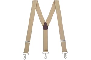 Suspender Store Solid Color Suspenders -1.5" Wide Elastic - Trigger Snaps - Y-Back - Many Colors & 4 Sizes Includes Big & Tall