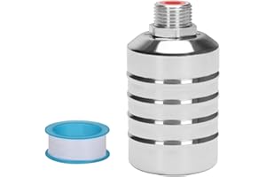 GOVALVE Automatic Water Level Controller - 1/2 Inch Stainless Steel 304 Automatic Water Level Control Valve, Auto Shut off Float Ball Valve with PTEF Tape, for Pool, Aquariums, Livestock
