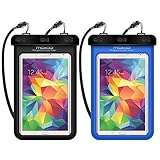 Universal Waterproof Case, MoKo [2-Pack] Dry Bag for iPad Mini 2 / 4, Google Nexus 7 (FHD), Galaxy Tab 2 /3 / 4 / 5, and Other Tablets up to 8.3 Inch, BLACK + BLUE