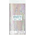 Unique Stunning Iridescent Rectangular Table Cover, 50" x 84" (1 Count) - Dazzling & Reusable Plastic Tablecloth