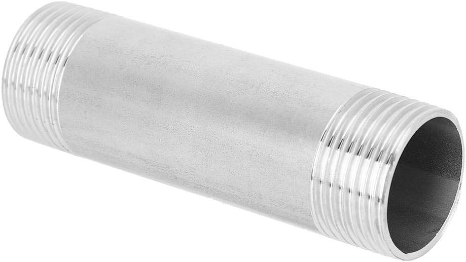 Greensen Threaded Pipe,1in NPT To 1in NPT Male Thread 304 Stainless Steel Nipple Threaded Pipe