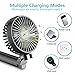 Elechomes Mini Handheld Fan Small USB Personal Portable Desk Table Fan Rechargeable Battery Operated Folding Travel Fan for Desk Camping Sleeping Laptop Office Room Outdoor Black