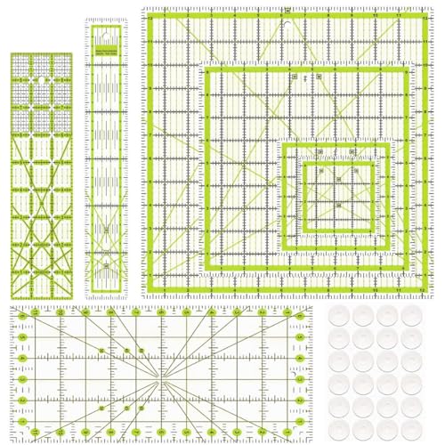 Quilting Rulers,7 Acrylic Ruler Quilting Templates(4.5