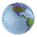 PMLAND Inflatable World Globe Beach Educational Balls 6-Counts, 14-16 inch, Light Blue