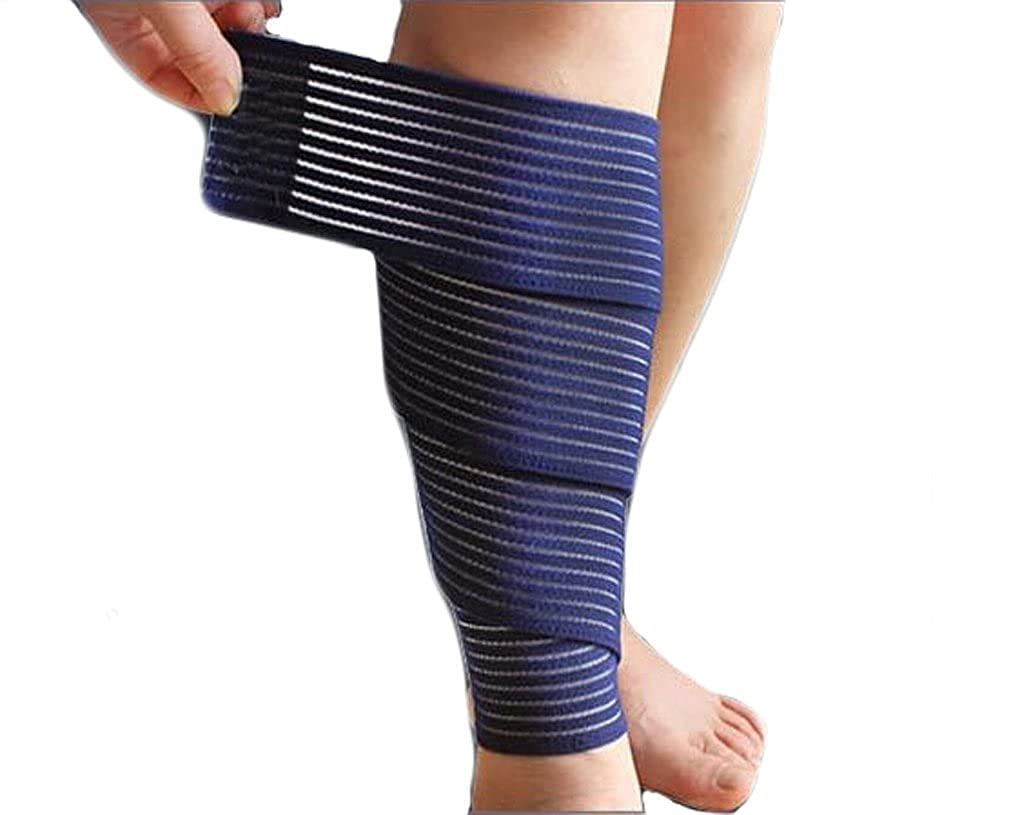Sports Elastic Compression Bandage Wrapped Support Brace for Ankle Knee Elbow Calf Splint Wrist Muscles - Pain Relief Outdoor Gym Sports Fitness Yoga Leg Sleeves Shin Band Strap Protector Guard, 1 Pc