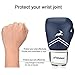 Trideer Pro Grade Boxing Gloves for Men & Women, Kickboxing Bagwork Gel Sparring Training Gloves, Muay Thai Style Punching Bag Mitts, Fight Gloves (Midnight & Blue, 16 oz)
