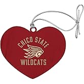 GRAPHICS & MORE California State University Chico Wilcats Logo Heart Love Wood Christmas Tree Holiday Ornament