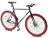 Merax Classic Fixed Gear Bike Single Speed Road Bike with Disc Brake