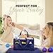 Diaper Caddy, Nursery Organizer: Best Navy Blue Portable Washable Diaper Caddy Organizer with Large Storage Space. Free Changing Pad (Navy, Large)