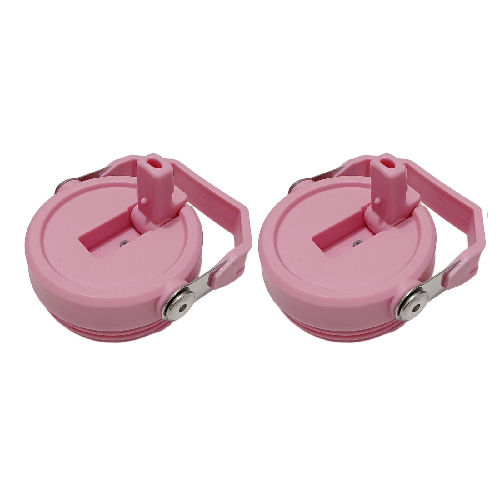 Photo 1 of 2 pack Tumbler Lid for Stanley IceFlow 20oz 30oz Spill Proof Tumbler Cover with Handle and Straw (Pink, 30oz)