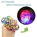 Qiwoo 5 Pack Mesh Squishy Ball LED Squeeze Grape Ball Multi-Color Glowing Flashing Anti-Stress Relief Relieve Pressure Ball Fidget Toys Non-Toxic Rubber Sensory Balls for Women Men Kids Sports Outdoor