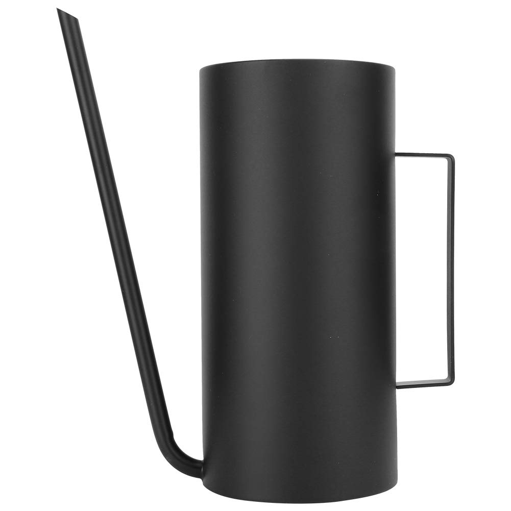Cikonielf Watering Can Stainless Steel Long Spout Flower Potted Plants Watering Pot for Patio Garden Lawn 1.5L Black